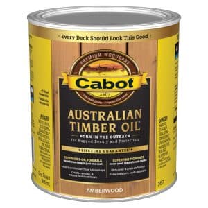 Cabot Australian Timber Oil Transparent Amberwood Oil-Based Alkyd Australian Timber Oil 1 qt