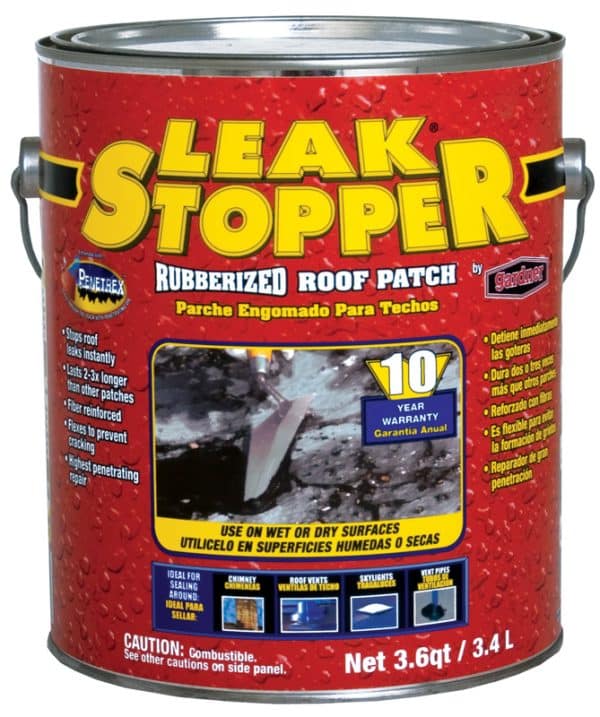 Leak Stopper Gloss Black Rubber Roof Patch 1 gal