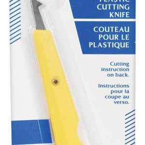 Plaskolite Optix Fixed Blade Knife Yellow