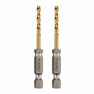 DeWalt 1/8 in. X 2-5/8 in. L Titanium Drill Bit 2 pk
