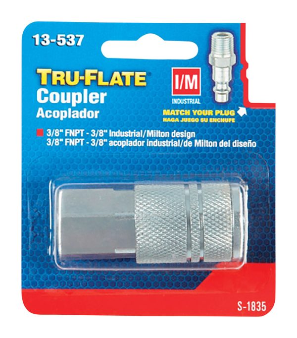 Tru-Flate Steel Quick Change Coupler 3/8 in. Female 1 pc