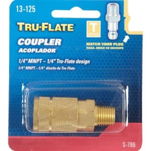 Tru-Flate Brass Quick Change Coupler 1/4 in. Male 1 pc