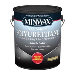 Minwax Water Based Oil-Modified Semi-Gloss Clear Polyurethane 1 gal