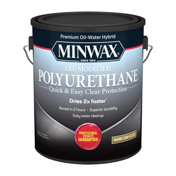 Minwax Water Based Oil-Modified Semi-Gloss Clear Polyurethane 1 gal