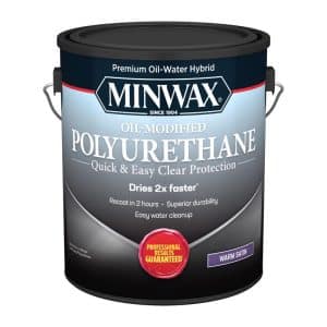 Minwax Water Based Oil-Modified Satin Clear Polyurethane 1 gal