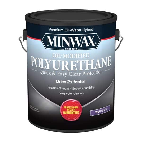 Minwax Water Based Oil-Modified Satin Clear Polyurethane 1 gal