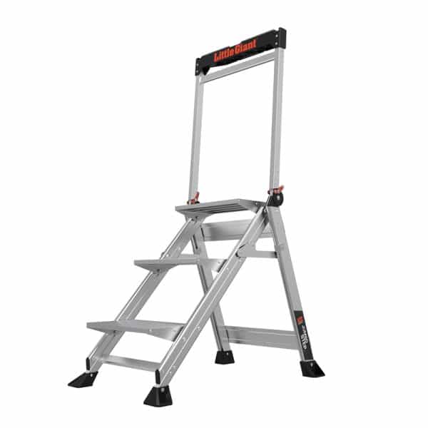 Little Giant Jumbo Step 3.6 ft. H Aluminum Step Ladder Type IAA 375 lb. capacity