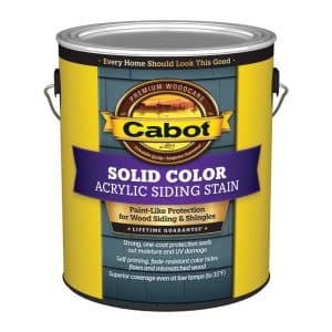 Cabot Solid Color Acrylic Siding Stain Solid Tintable Ultra White Base Acrylic Siding Stain 1 gal