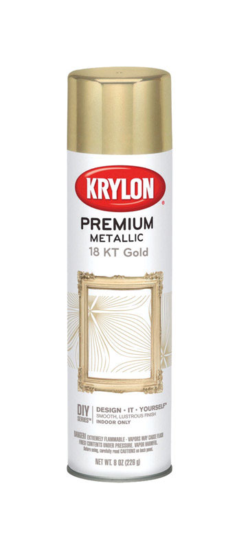 Krylon Gloss 18 KT Gold Metallic Spray Paint 8 oz