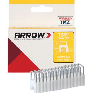 Arrow T59 5/16 in. W X 11/16 in. L 18 Ga. Wide Crown Insulated Staples 300 pk