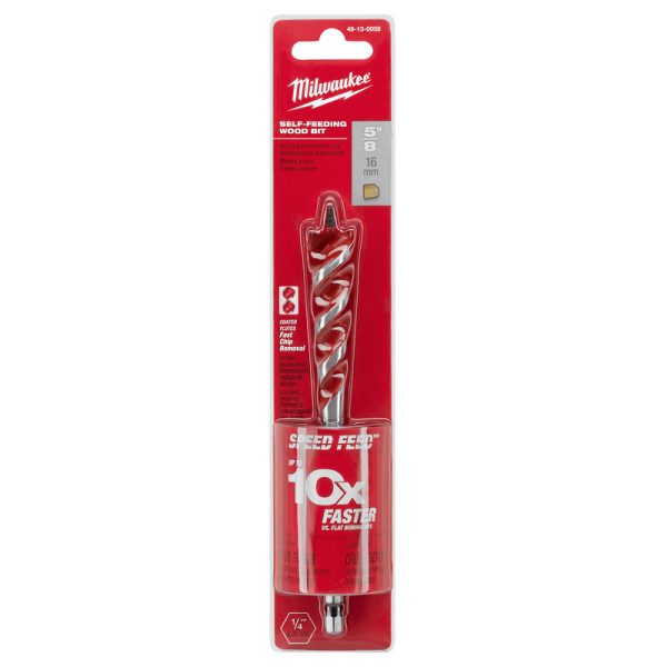 Milwaukee SPEED FEED 5/8 in. X 6-1/2 in. L Steel Self-Feeding Wood Bit 1 pc