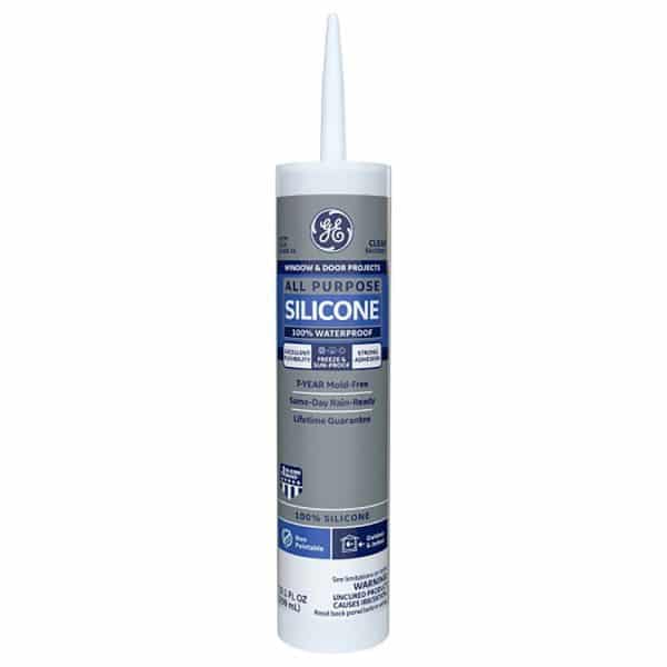 GE Window & Door Clear Silicone 1 Window and Door Caulk Sealant 10.1 oz