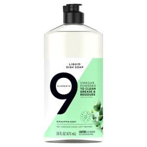 9 Elements Eucalyptus Scent Liquid Dish Soap 16 oz 1 pk