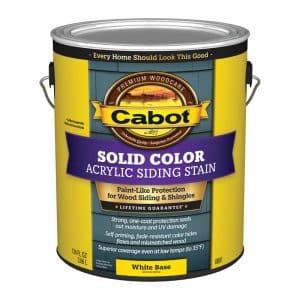 Cabot Solid Color Acrylic Siding Stain Solid Tintable White Base Acrylic Siding Stain 1 gal