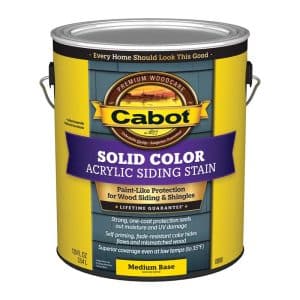 Cabot Solid Color Acrylic Siding Stain Solid Tintable Medium Base Acrylic Siding Stain 1 gal