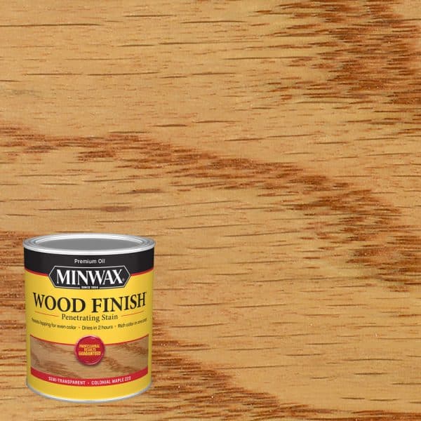 Minwax Wood Finish Semi-Transparent Colonial Maple Oil-Based Penetrating Wood Stain 1 qt