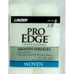 Linzer Pro Edge Woven Fabric 4 in. W X 3/8 in. Mini Paint Roller Cover 2 pk