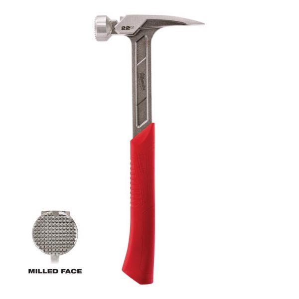 Milwaukee 22 oz Milled Face Framing Hammer Steel Handle
