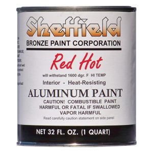 Sheffield Red Hot Silver High Heat Paint 32 oz