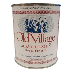 Old Village Satin Steeple White Water-Based Paint Exterior and Interior 1 qt