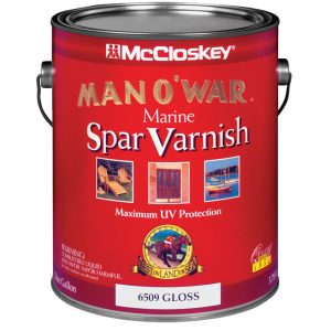 McCloskey Man O' War Gloss Clear Water-Based Marine Spar Varnish 1 gal