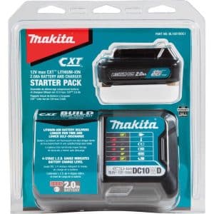 Makita CXT 12 V 2 Ah Lithium-Ion Battery and Charger Starter Kit 2 pc