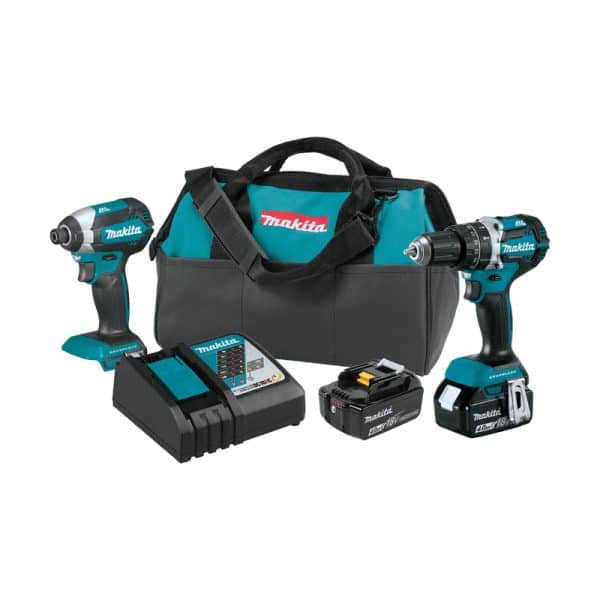 Makita LXT 18 V Cordless Brushless 2 Tool Hammer Drill and Impact Driver Kit
