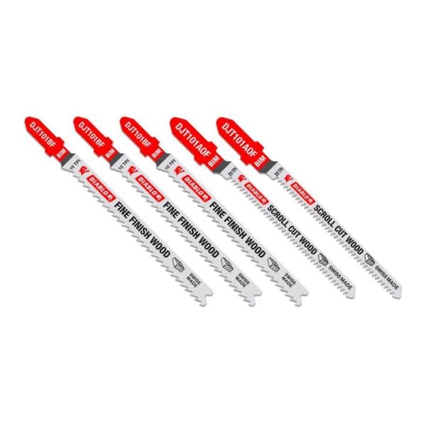 Diablo Bi-Metal T-Shank Jig Saw Blade Set 10/20 TPI 5 pc