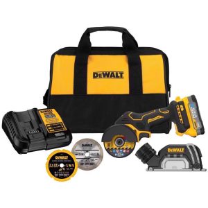 DEWALT 20V MAX XR with POWERSTACK 3 in. Cordless Brushless Cut-Off Saw Kit (Battery & Charger)