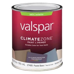 Valspar Climate Zone Satin Pastel Base Paint and Primer Exterior 1 qt