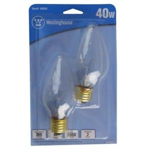 Westinghouse 40 W F15 Decorative Incandescent Bulb E26 (Medium) Clear 2 pk
