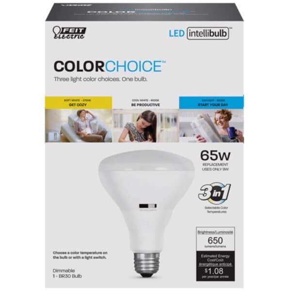 Feit Electric Intellibulb ColorChoice BR30 E26 (Medium) LED Bulb Multi-Colored 60 Watt Equivalence 1