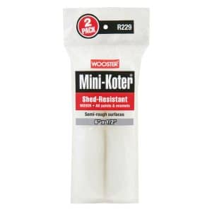 Wooster Mini-Koter Fabric 6 in. W X 1/2 in. Mini Paint Roller Cover 2 pk