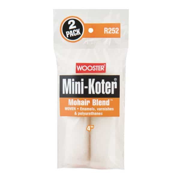 Wooster Mini-Koter Mohair Blend 4 in. W Mini Paint Roller Cover 2 pk