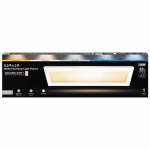 Feit Electric 0.9 in. H X 6 in. W X 24 in. L White LED Flat Panel Light Fixture