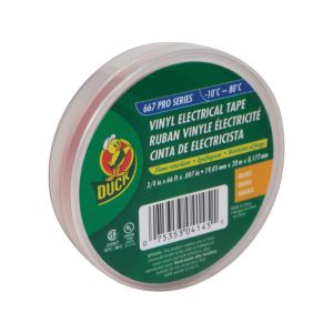 Duck 3/4 in. W X 66 ft. L Orange Vinyl Electrical Tape
