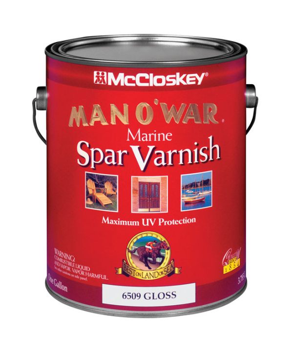 McCloskey Man O' War Gloss Clear Water-Based Marine Spar Varnish 1 gal