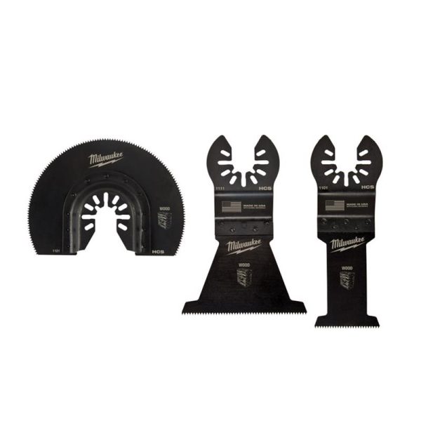 Milwaukee High Carbon Steel Open-Lok Oscillating Wood Blade 3 pk