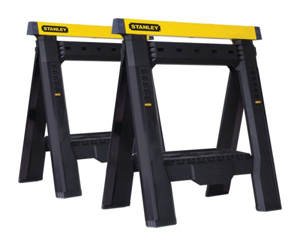 Stanley 31-1/8 in. H X 29-1/8 in. W X 2-7/8 in. D Adjustable 2 Way Adjustable Sawhorse 1000 lb. cap.