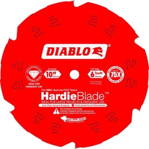 Diablo HardieBlade 10 in. D X 5/8 in. Polycrystalline Diamond Tipped Fiber Cement Blade 6 teeth 1 pc