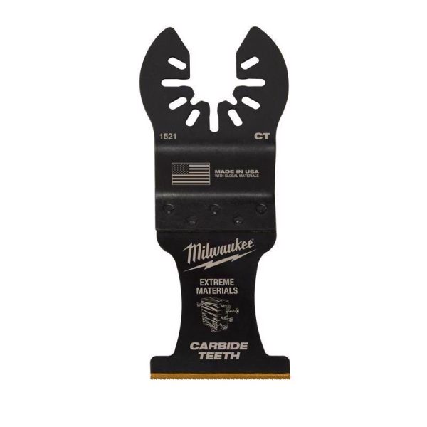 Milwaukee Open-Lok 3.58 in. L X 1-3/8 in. W Carbide Open-Lok Oscillating Blade Extreme Material 3 pk