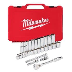 Milwaukee 3/8 in. drive SAE Ratchet and Socket Set