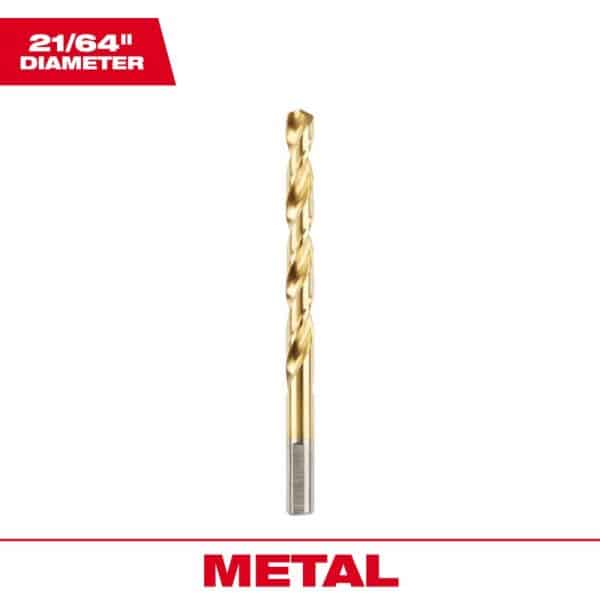 Milwaukee Thunderbolt 21/64 in. X 4-5/8 in. L High Speed Steel Drill Bit 1 pc