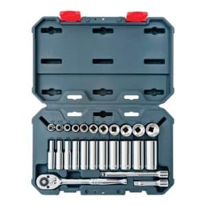 Crescent 3/8 in. drive SAE 6 and 12 Point Socket Wrench Set 30 pc