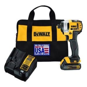DEWALT 20V MAX 1/4 in. Cordless Brushed Compact Impact Driver Kit (Battery & Charger)