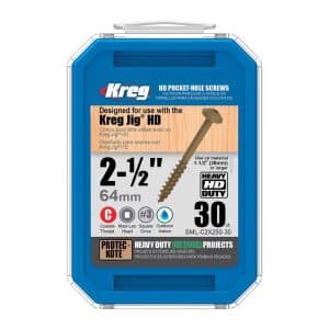 Kreg No. 14 X 2-1/2 in. L Square Pocket-Hole Screw 30 ct