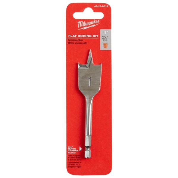 Milwaukee 4.5 in. L Carbon Steel Flat Boring Bit 1 pk