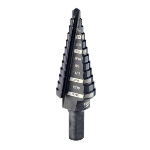 Milwaukee Jam-Free 3/16 - 7/8 in. X 6 in. L Metal Step Drill Bit 1 pc