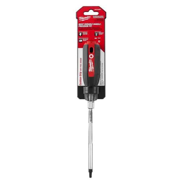 Milwaukee #3 X 6 in. L Square Cushion Grip Screwdriver 1 pc