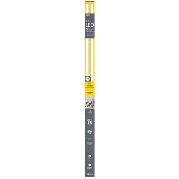 Feit Electric Plug & Play T8 Warm White 48 in. G13 Linear LED Bulb 32 Watt Equivalence 2 pk